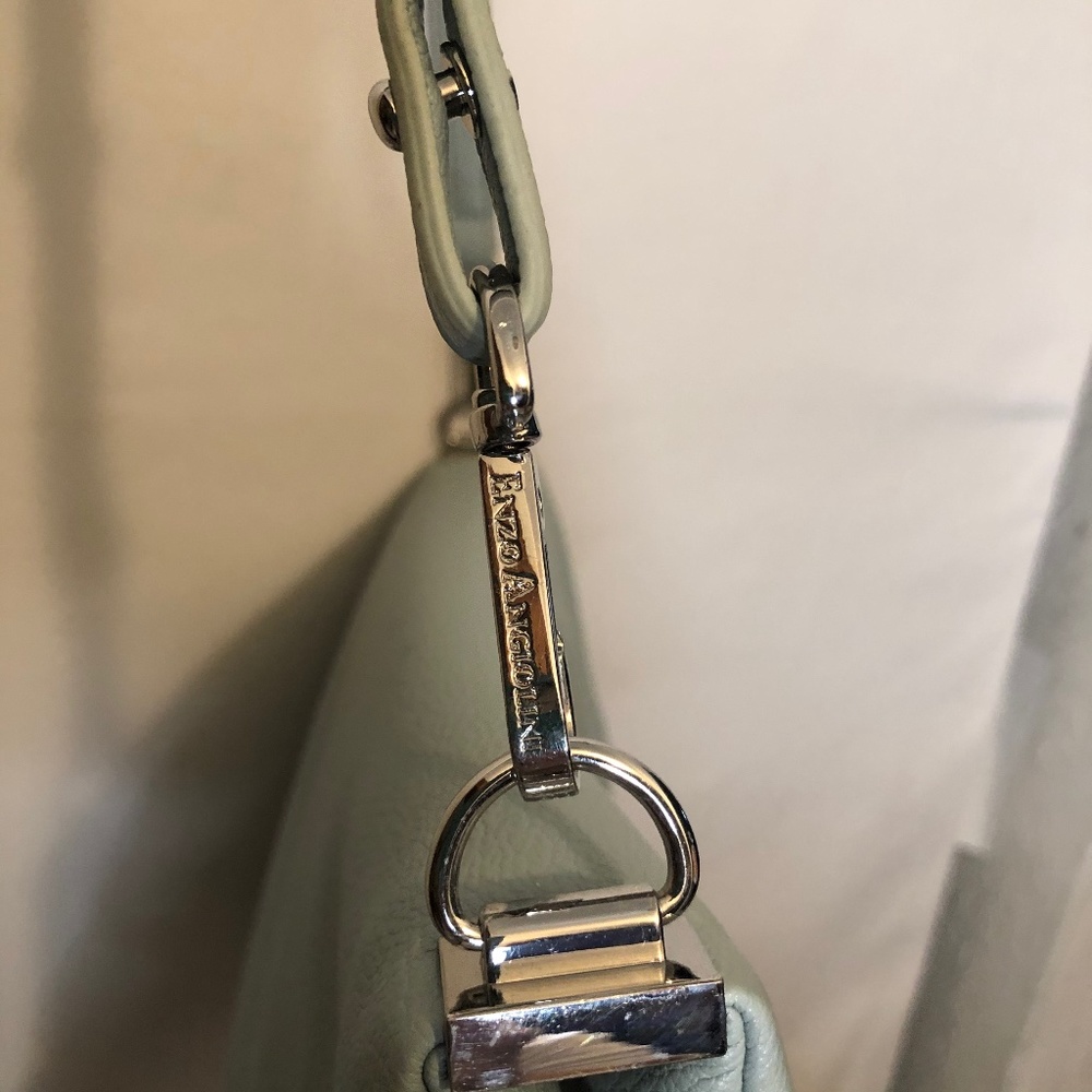 Enzo Angiolini Powder Blue Bangle Crossbody Handbag - Picture 5 of 10